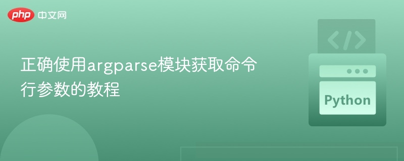 argparse命令行参数获取教程
