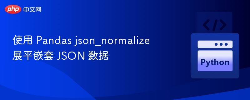 Pandasjson_normalize使用方法详解