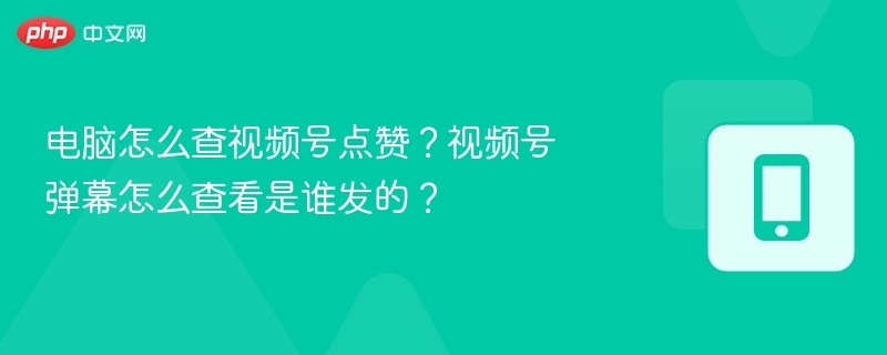 电脑查看视频号点赞和弹幕来源技巧