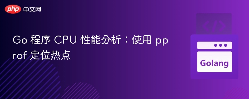 Go 程序 CPU 性能分析:使用 pprof 定位热点