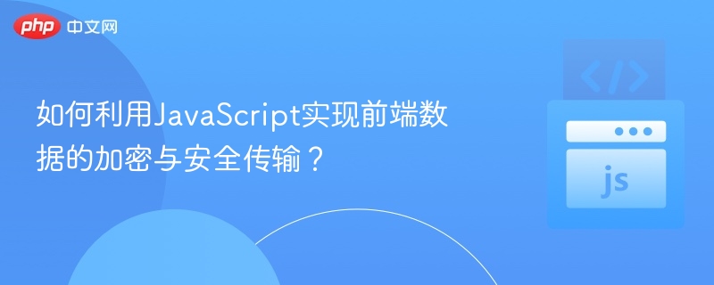 如何利用JavaScript实现前端数据的加密与安全传输?