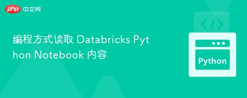 编程方式读取 Databricks Python Notebook 内容