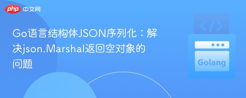 Go结构体JSON序列化技巧解析