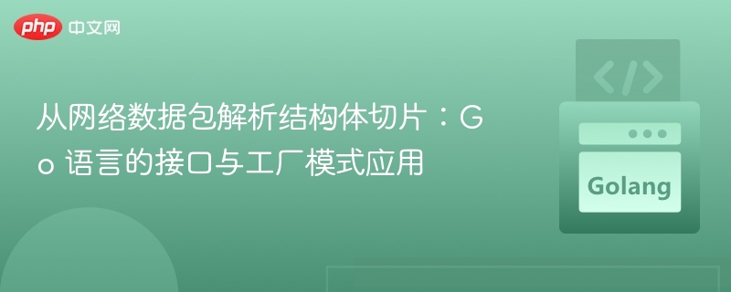 从网络数据包解析结构体切片:Go 语言的接口与工厂模式应用