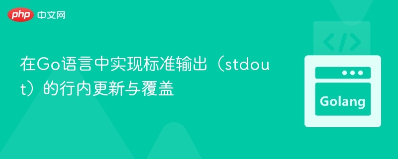 在Go语言中实现标准输出（stdout）的行内更新与覆盖
