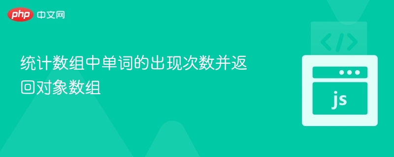 统计数组中单词的出现次数并返回对象数组