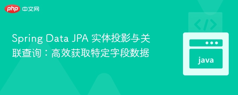 Spring Data JPA 实体投影与关联查询：高效获取特定字段数据
