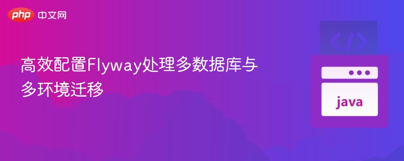 高效配置Flyway处理多数据库与多环境迁移
