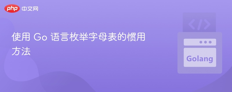 Go语言遍历字母表的几种常用方法