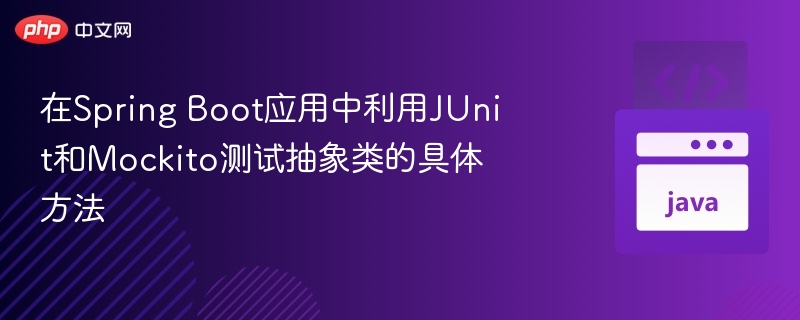 SpringBoot测试：抽象类方法模拟与验证