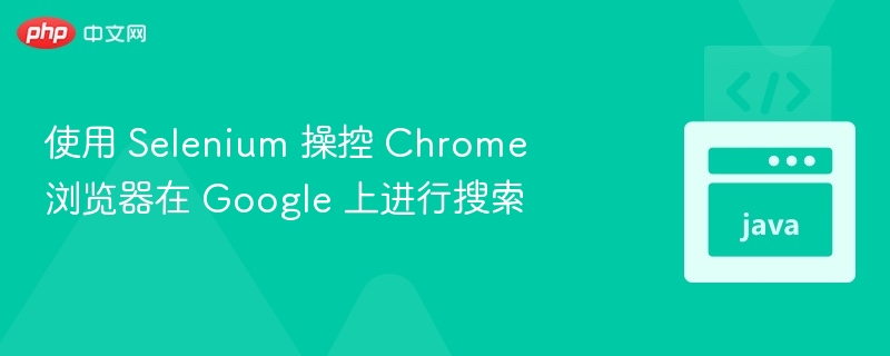 使用 Selenium 操控 Chrome 浏览器在 Google 上进行搜索