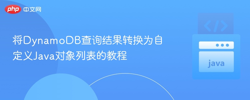 将DynamoDB查询结果转换为自定义Java对象列表的教程