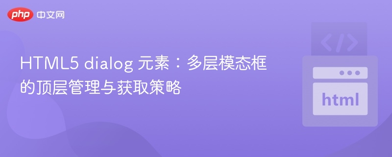 HTML5dialog多层弹窗管理技巧