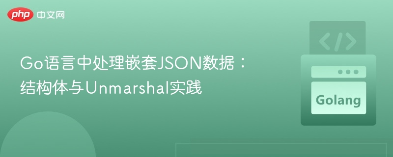 Go语言中处理嵌套JSON数据:结构体与Unmarshal实践