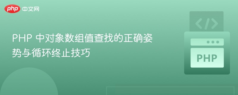 PHP对象数组查找与循环优化技巧
