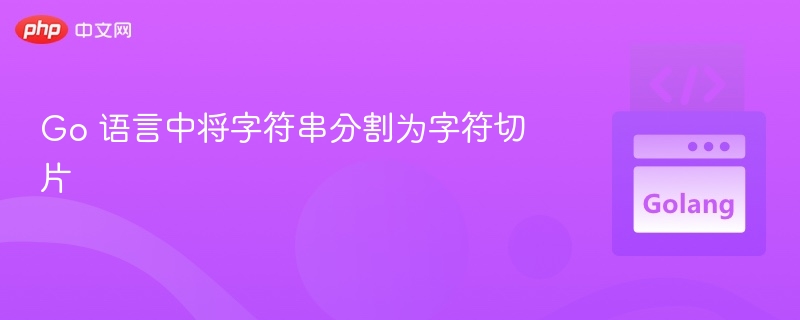 Go 语言中将字符串分割为字符切片
