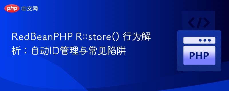 RedBeanPHPR::store()使用与ID管理技巧