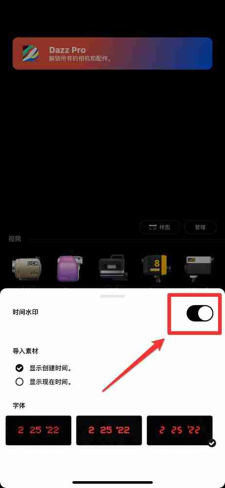 《dazz相机》去掉日期方法