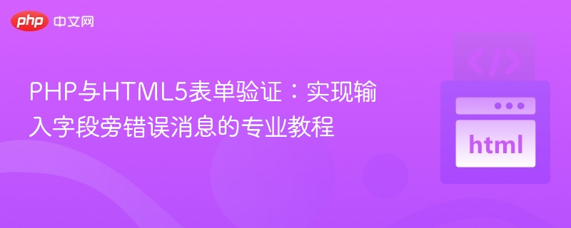 PHP与HTML5表单验证:实现输入字段旁错误消息的专业教程