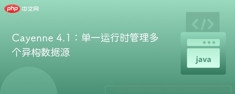 Cayenne 4.1:单一运行时管理多个异构数据源