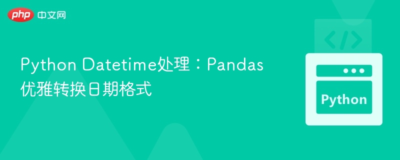 Pandas优雅处理日期格式技巧