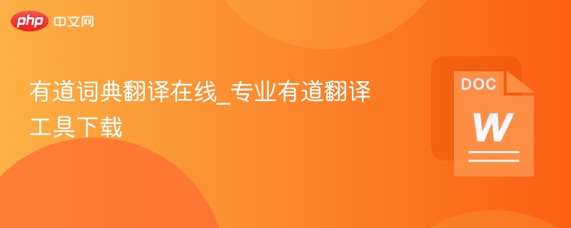 有道词典翻译在线_专业翻译工具推荐