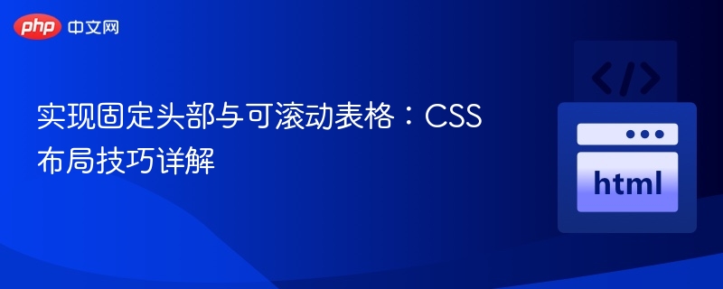 实现固定头部与可滚动表格:CSS布局技巧详解