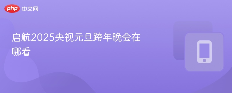 2025央视元旦晚会直播入口及观看方式