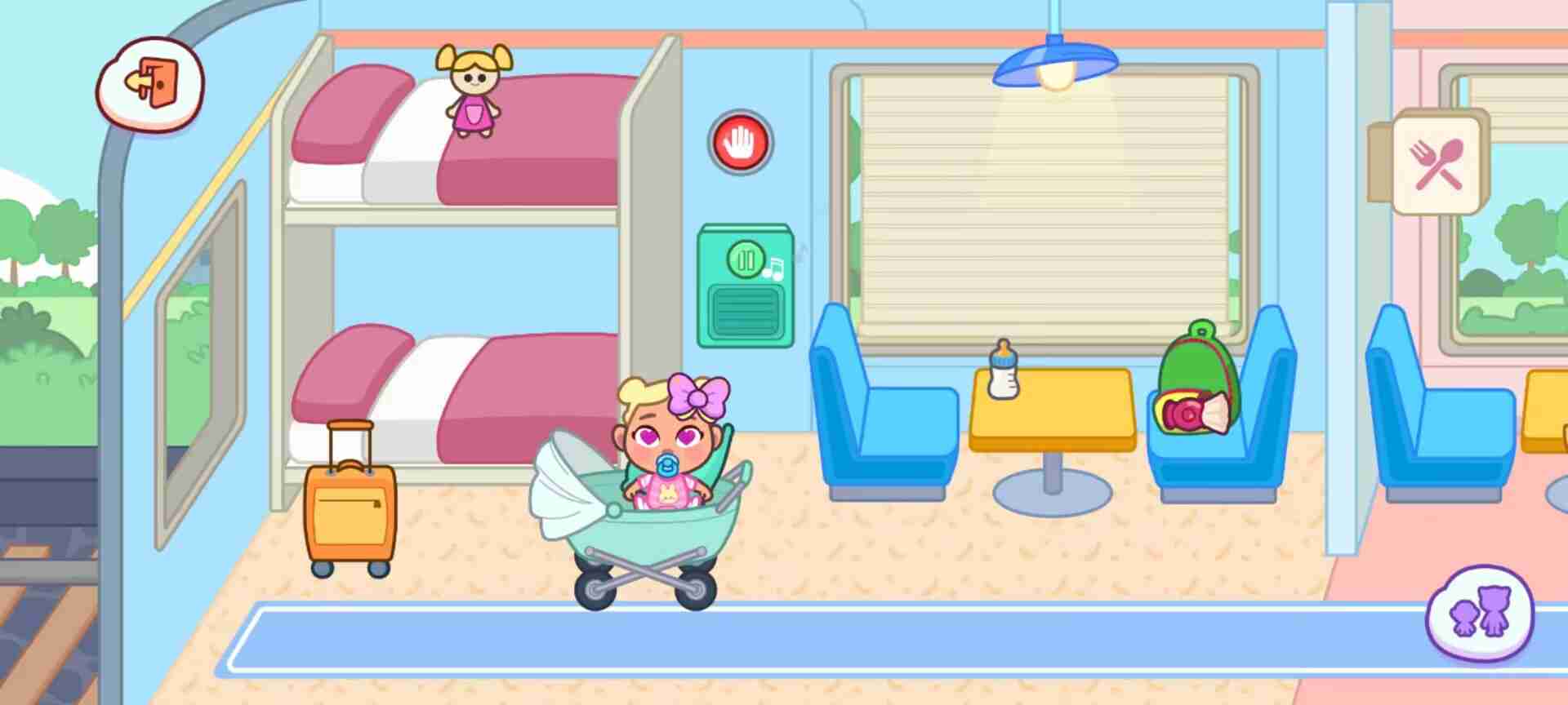 《汤姆猫小镇》火车铁道生活场景玩法