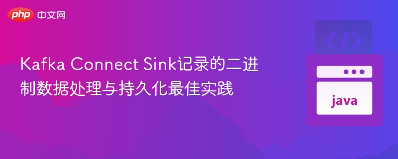 Kafka Connect Sink记录的二进制数据处理与持久化最佳实践