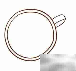 拉丝咖啡简笔画教程