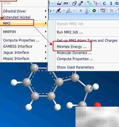 ChemOffice计算过渡态能量
