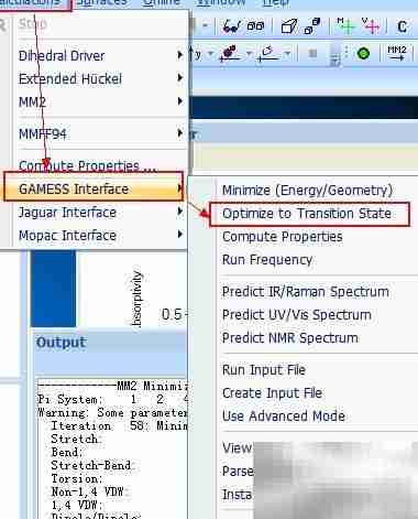 ChemOffice计算过渡态能量