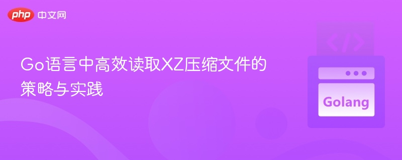 Go语言快速读取XZ文件方法