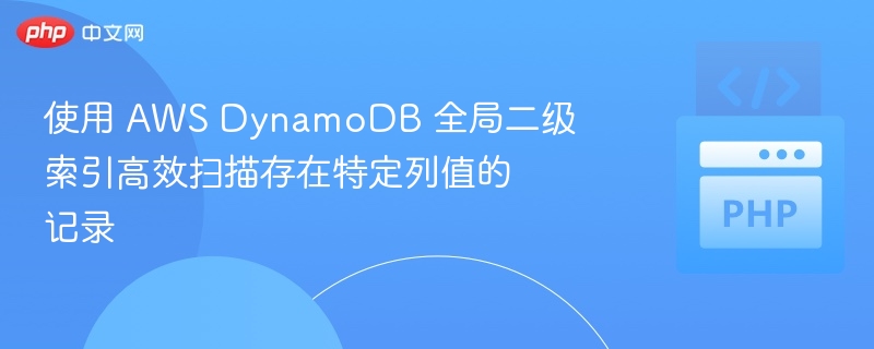 使用 AWS DynamoDB 全局二级索引高效扫描存在特定列值的记录