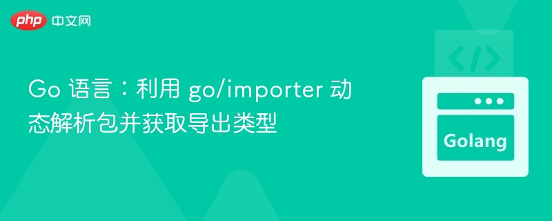 Go 语言:利用 go/importer 动态解析包并获取导出类型