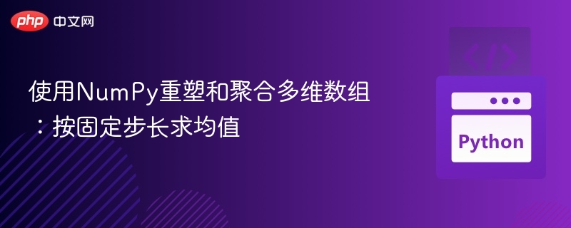 使用NumPy重塑和聚合多维数组：按固定步长求均值
