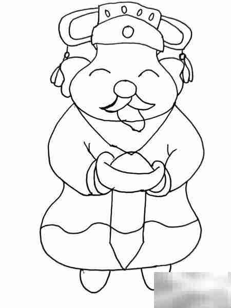 财神送福简笔画教程