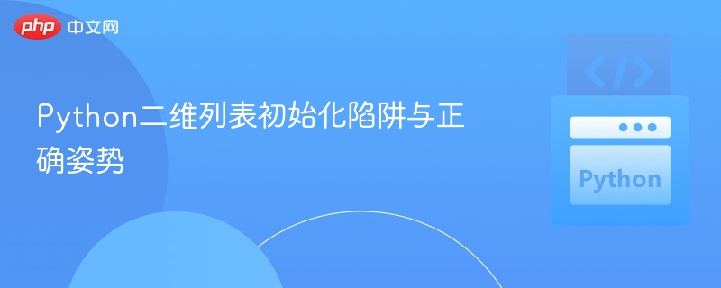 Python二维列表初始化陷阱与正确姿势
