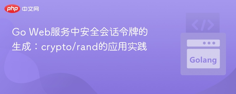Go Web服务中安全会话令牌的生成:crypto/rand的应用实践