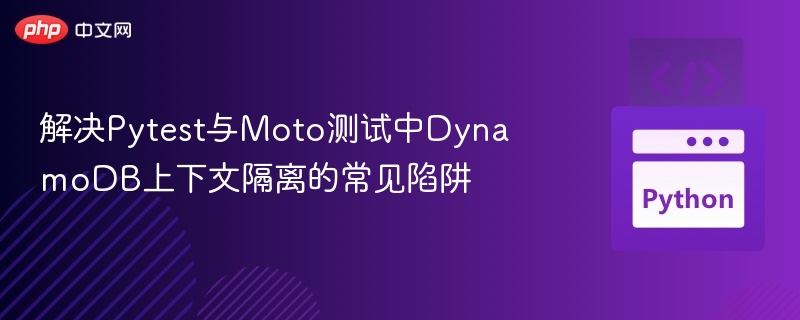 Pytest与Moto测试DynamoDB陷阱解析