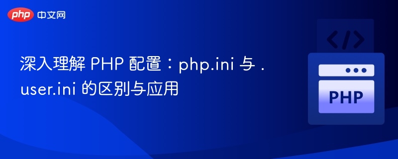 深入理解 PHP 配置：php.ini 与 .user.ini 的区别与应用

