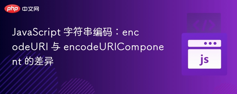 encodeURI与encodeURIComponent区别解析