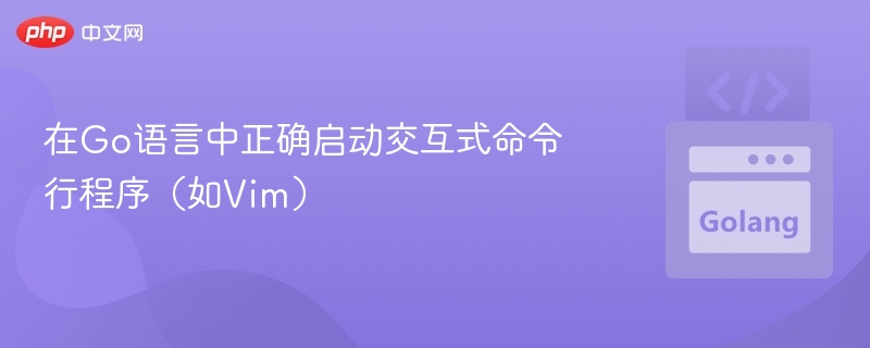 Go中运行Vim等交互程序方法