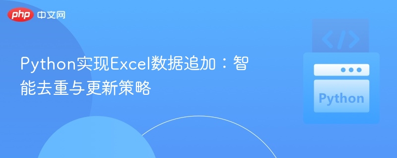 Python实现Excel数据追加：智能去重与更新策略