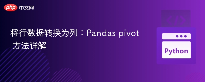 Pandaspivot方法：行转列技巧全解析