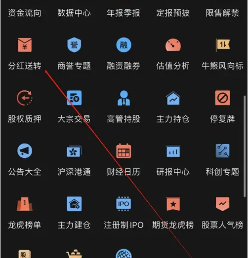 《东方财富》查看分红送转方法