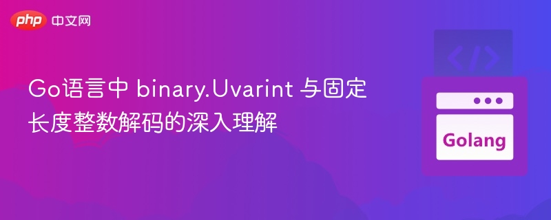 Go语言Uvarint与整数解码详解