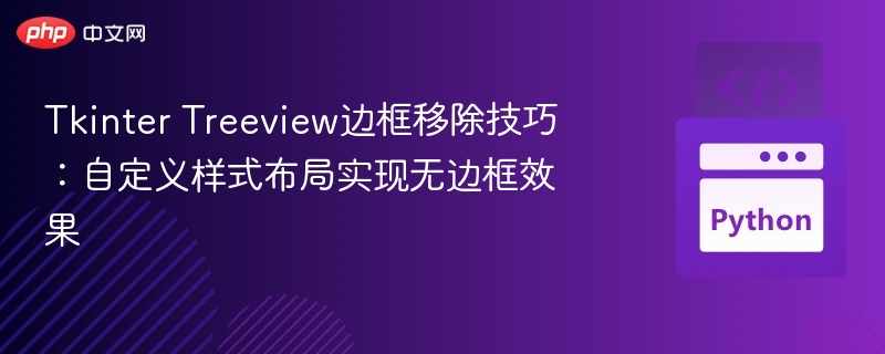 TkinterTreeview无边框设置技巧