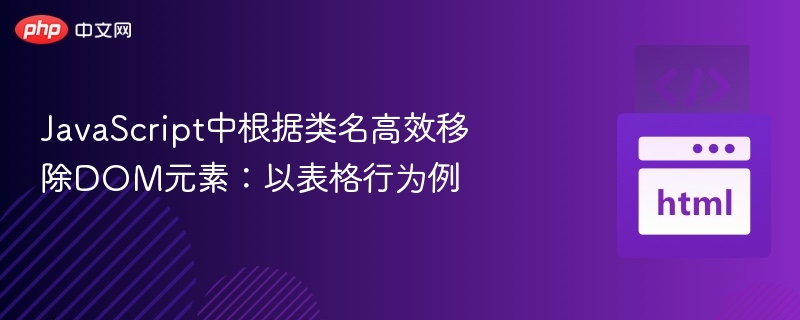 JavaScript快速删除表格行技巧
